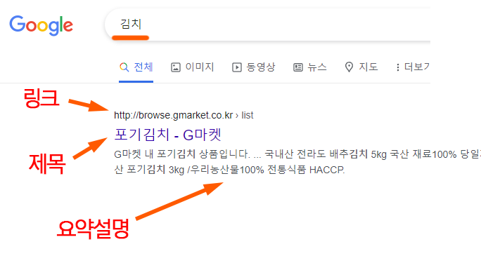 구글 검색 결과 기본 스니펫